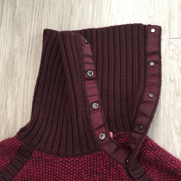 lululemon athletica Burgundy Cowl Neck Sweater - Picture 2 of 8